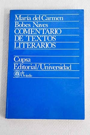 Imagen del vendedor de Comentario de textos literarios a la venta por Alcan Libros