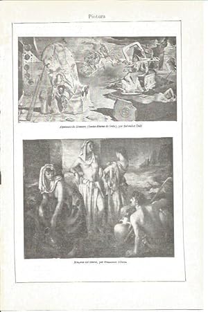 Bild des Verkufers fr LAMINA V03880: Apoteosis de Homero por S. Dali y Mujeres del Istoral por F. Ribera zum Verkauf von EL BOLETIN