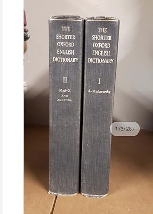 Seller image for THE SHORTER OXFORD ENGLISH DICTIONARY Vol 1, 2 Marl-Z AND ADDENDA for sale by UK LAW BOOK SELLERS LTD