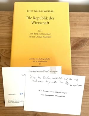 Bild des Verkufers fr Die Republik der Wirtschaft. Recht, Wirtschaft und Staat in der Geschichte Westdeutschlands. Teil 1: Von der Besatzungszeit bis zur Groen Koalition. zum Verkauf von Treptower Buecherkabinett Inh. Schultz Volha