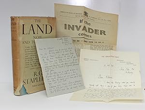 Seller image for The Land Now and Tomorrow- From the Library of Henry Williamson and His Family. Inscription from Henry Williamson and a letter from Rolf Gardiner. for sale by Lasting Words Ltd