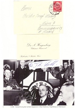 Bild des Verkufers fr ALFRED HUGENBERG (1865-1951) deutscher Montan-, Rstungs- und Medienunternehmer, Politiker (DNVP) und NSDAP-Minister in Adolf Hitler s erstem Kabinett zum Verkauf von Herbst-Auktionen