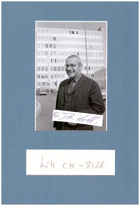 Image du vendeur pour MAX BILL (1908-94) Professor Dr., schweizer Maler, Grafiker, Bildhauer und Architekt mis en vente par Herbst-Auktionen