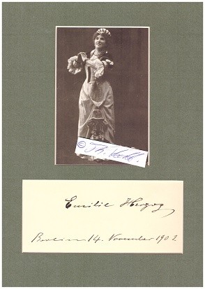 EMILIE HERZOG (1859-1923) schweizer Opernsängerin, Sopran / swizz opera singer