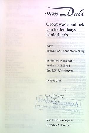 Seller image for Groot woordenboek van hedendaags Nederlands. Woordenboeken voor hedendaags taalgebruik. for sale by books4less (Versandantiquariat Petra Gros GmbH & Co. KG)