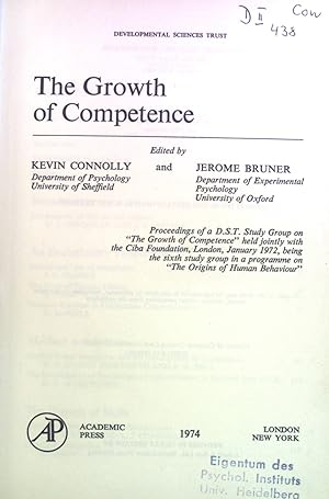 Bild des Verkufers fr The Growth of Competence Developmental Science Series zum Verkauf von books4less (Versandantiquariat Petra Gros GmbH & Co. KG)