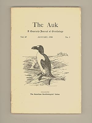 The Auk, Quarterly Journal of Ornithology, Vol. 67, No. 1, January 1950. Birds and Birdlife. Amer...