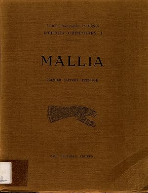 Seller image for Fouilles excutes  Mallia Premier Rapport (1922-1924) for sale by avelibro OHG