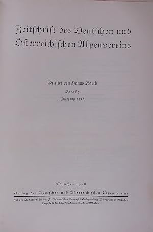 Seller image for Zeitschrift des Deutschen und sterreichischen Alpenvereins. Band 59 for sale by Antiquariat Bookfarm