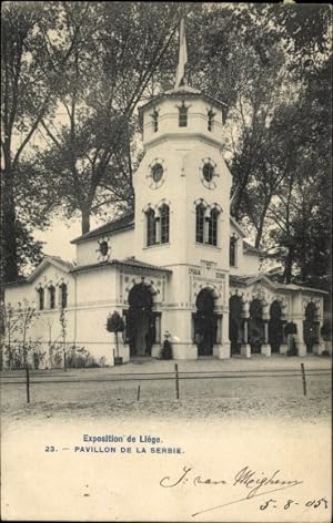 Image du vendeur pour Ansichtskarte / Postkarte Lige, Weltausstellung 1905, Pavillon de la Serbie mis en vente par akpool GmbH