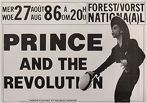 Original poster for a performance at Forest National on August 27, 1986