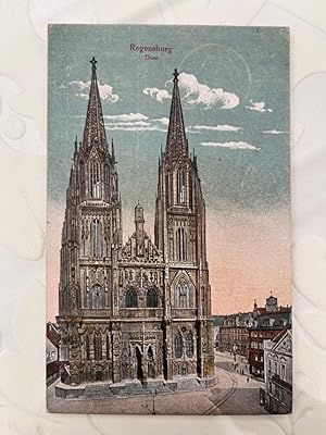 Regensburg Dom Postkarte 1922