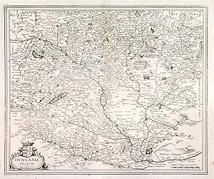 HUNGARIA REGNUM. Map of Hungary. Engraved by Merian and published by