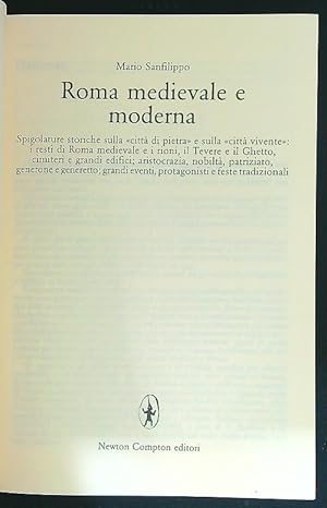 Immagine del venditore per Roma medievale e moderna venduto da Librodifaccia