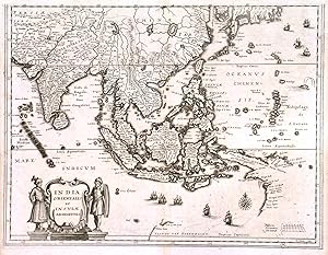 INDIA ORIENTALIS ET INSULAE ADIECENTES. Map of India, Malaysia, East India islands incl. Java, ...