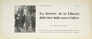 Internationale Lettriste. N° 4. La guerre de la liberté doit être faite avec colère.