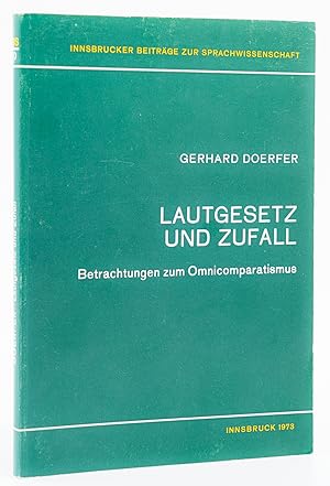 Seller image for Lautgesetz und Zufall. Betrachtungen zum Omnicomparatismus. - for sale by Antiquariat Tautenhahn