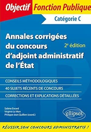 Seller image for Annales corriges dadjoint administratif de ltat de 1re classe - 2e dition for sale by Dmons et Merveilles