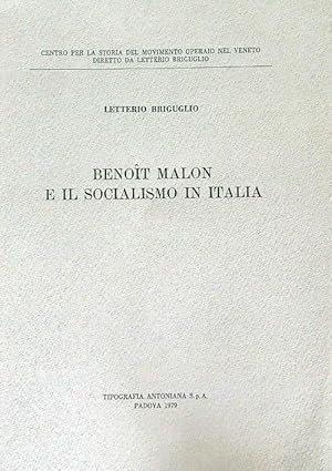 Bild des Verkufers fr Benoit Malon e il socialismo in Italia zum Verkauf von Librodifaccia