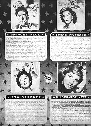Seller image for LAMINA 30461: Ava Gardner, Gregory Peck, Hildegarde Neff y Susan Hayward for sale by EL BOLETIN