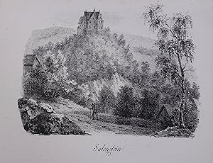 Salenstein. Lithographie aus J. A. Pecht "Ansichten vom Bodensee u. seinen Umgebungen". Konstanz ...