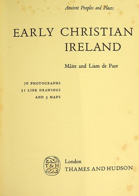Seller image for Early Christian Ireland: Ancient Peoples and Places for sale by Kennys Bookstore
