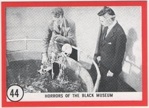 Imagen del vendedor de Cromo E01120: Album 3-Famous Monsters Series, Card n 44. Horrors of the Black Museum a la venta por EL BOLETIN