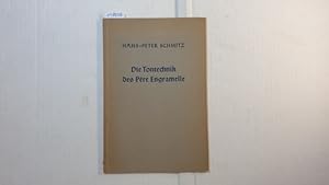 Seller image for Die Tontechnik des Pre Engramelle : Ein Beitrag zur Lehre von d. musikal. Vortragskunst im 18. Jahrh. for sale by Gebrauchtbcherlogistik  H.J. Lauterbach