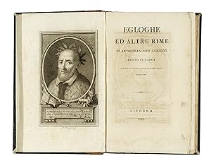 Seller image for Egloghe ed altre rime [.] ora per la prima volta accuratamente pubblicate. for sale by Libreria Antiquaria Gonnelli