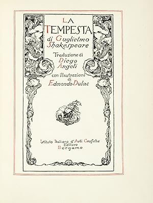 La Tempesta [.]. Traduzione di Diego Angeli con illustrazioni di Edmondo Dulac.