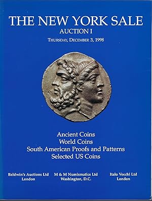 Imagen del vendedor de The New York Sale, Auction 1, Thursday, December 3, 1998. Ancient Coins, World Coins a la venta por Librairie Archaion