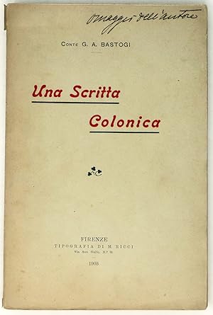 Una scritta colonica.