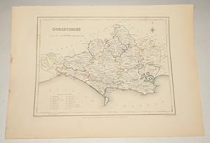 ORIGINAL ENGRAVED MAP OF Dorsetshire. Engraved for LEWIS&apos;s  Topographical Dictionary  and dr...