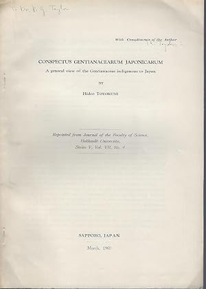 Conspectus Gentianacearum Japonicarum [Peter Taylor's copy]