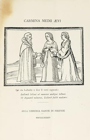 CARMINA Medii Aevi. (Ritmi latini medievali, trascelti da codici italiani da Francesco Novati).