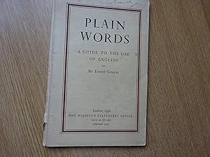 Seller image for Plain Words for sale by J R Wright