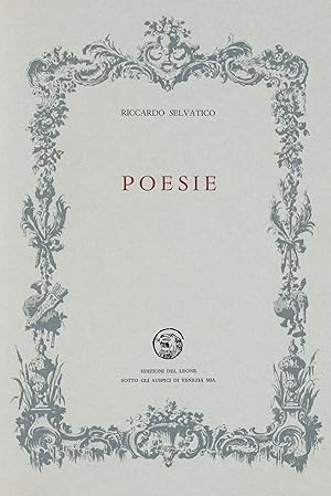 Seller image for Poesie. Con una nota introduttiva di Giorgio Padoan. for sale by Libreria Antiquaria Gonnelli