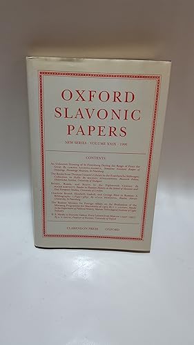 Bild des Verkufers fr Oxford Slavonic Papers: XXIX: New Series (Oxford Slavonic Papers - New Series) zum Verkauf von Cambridge Rare Books
