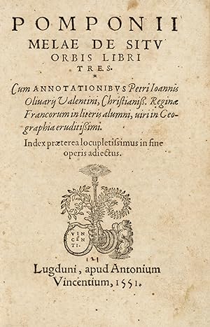 De Situ Orbis Libri Tres. Cum Annotationibus Petri Ioannis Olivarij Valentini.