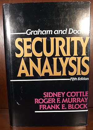 Seller image for Graham and Dodd's Security Analysis for sale by Ernestoic Books