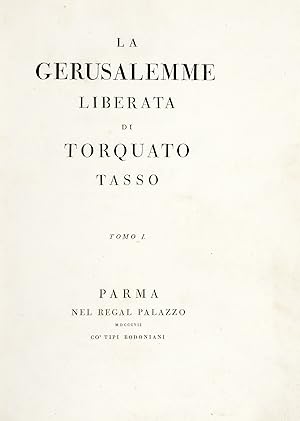 Seller image for La/ Gerusalemme/ Liberata/ Di/ Torquato/ Tasso/ Tomo I. for sale by Libreria Antiquaria Gonnelli