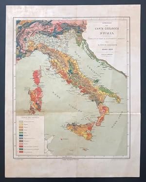 Abbozzo di Carta Geologica d'Italia compilato in base ai rilevamenti eseguiti dal R. Ufficio Geol...