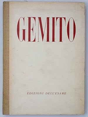 Imagen del vendedor de Gemito. Introduzione di Enrico Somar. a la venta por Libreria Antiquaria Gonnelli