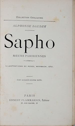 Sapho, moeurs parisiennes. Illustrations de Rossi, Myrbach, etc.