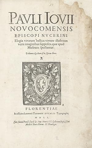 Elogia virorum bellica virtute illustrium veris imaginibus supposita quae apud Musaeum spectantur.