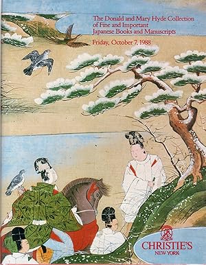 Seller image for THE DONALD AND MARY HYDE COLLECTION OF JAPANESE BOOKS AND MANUSCRIPTS (Friday, October 7, 1988) for sale by Columbia Books, ABAA/ILAB, MWABA