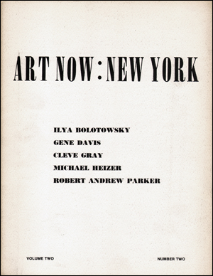 Image du vendeur pour Art Now : New York, Vol. 2, No. 2 (1970) mis en vente par Specific Object / David Platzker