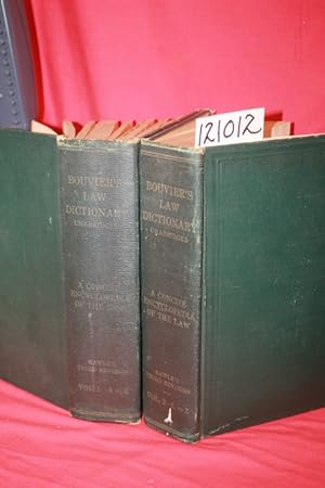 Bild des Verkufers fr Bouvier's Law Dictionary and Concise Encyclopedia Third Revision (8th Edition) Vols. I &II zum Verkauf von Princeton Antiques Bookshop