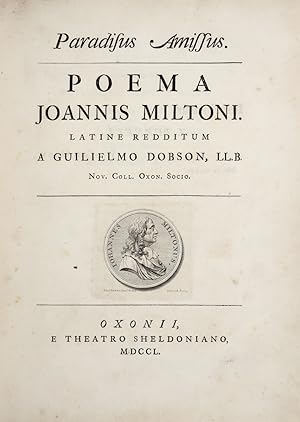 Paradisus Amissus. Poema.latine redditum a Guilielmo Dobson, LL.B.