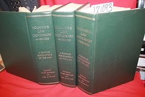 Bild des Verkufers fr Bouvier's Law Dictionary and Concise Encyclopedia Third Revision 3 Volume Set zum Verkauf von Princeton Antiques Bookshop